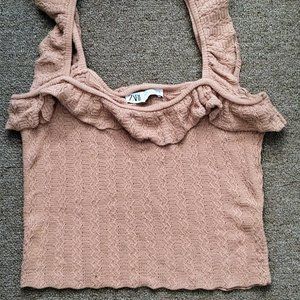 Zara Desert Tan Knitted Top
